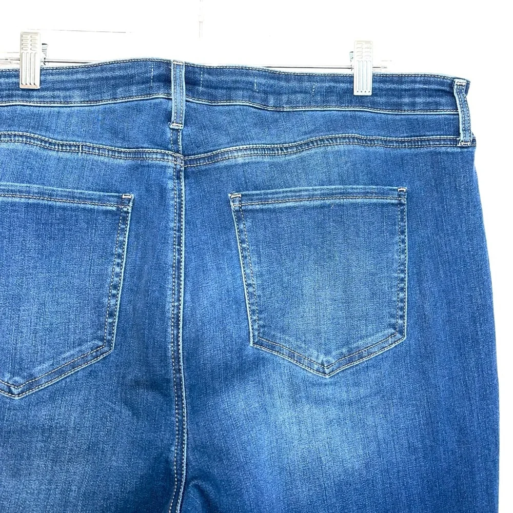 NYDJ Medium Wash High Rise Cuffed Cropped Girlfriend Jeans Size 16W - Picture 7 of 13